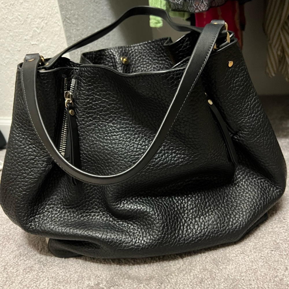 Burberry black leather handbag